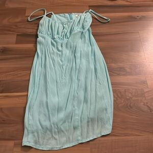 Light teal midi dress